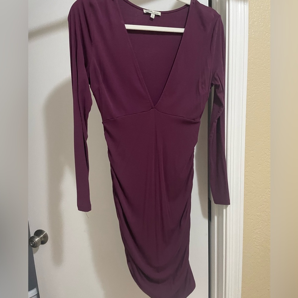 Charlotte Russe Maroon long sleeve dress